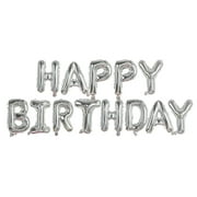 pdqouc Clearance Happy Birthday Balloons Letters, 16 Inch Reusable Happy Birthday Balloon Banner, Self Inflating Happy Birthday Foil Bunting Balloons for Women Men Boys Girls Birthday Party Decoration